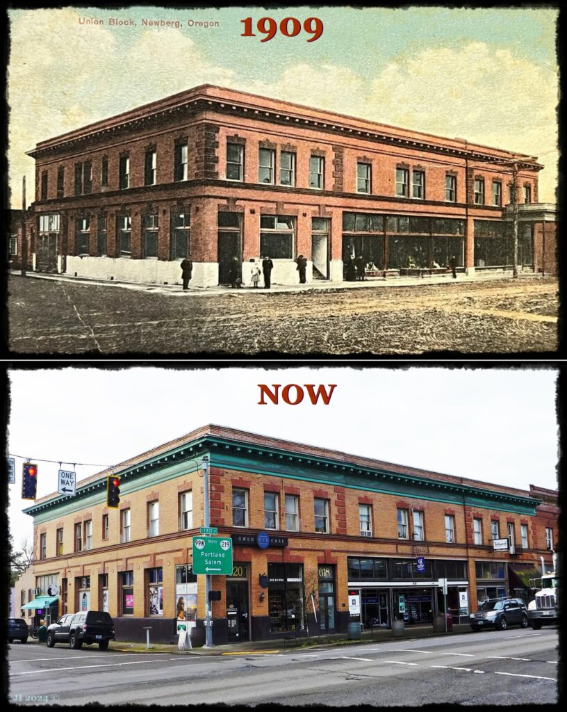 Union Block in Newberg Oregon still standing