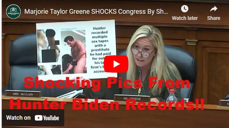 Marjorie Taylor Greene SHOCKS Congress By Showing GRAPHIC Photos Of Hunter Biden During LIVE Hearing