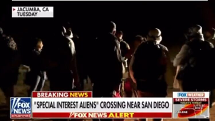 Military Aged Males Illegally Crossing California Border