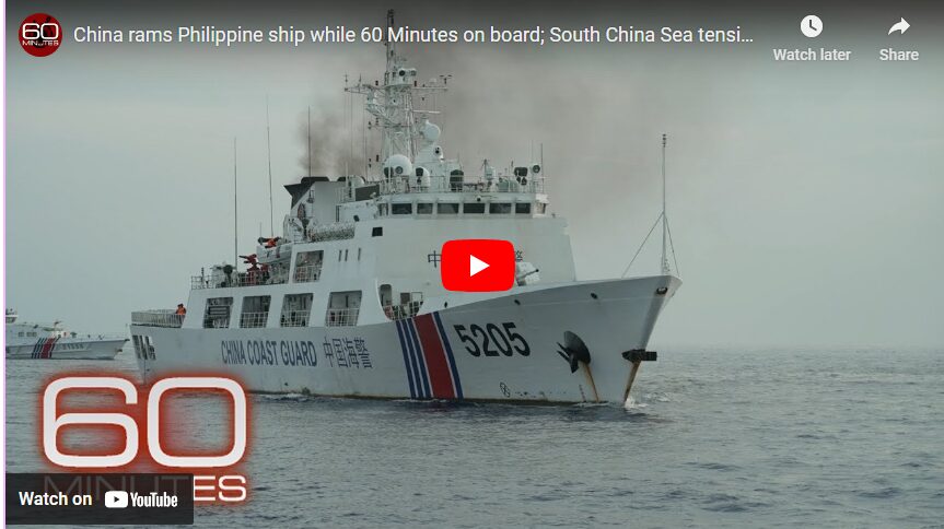 China Rams a Philippine ship