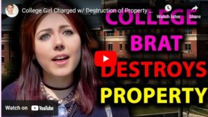 College Brat Destoys Property